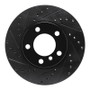 R1 11-16 Mini Cooper Paceman Front Left Drilled & Slotted Black Brake Rotor
