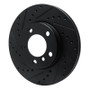 R1 11-16 Mini Cooper Paceman Front Left Drilled & Slotted Black Brake Rotor