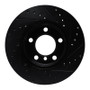 R1 11-16 Mini Cooper Paceman Front Left Drilled & Slotted Black Brake Rotor