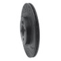 R1 09-14 Mini Cooper (Excl Clubman) Front Right Drilled & Slotted Black Brake Rotor