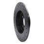 R1 09-14 Mini Cooper (Excl Clubman) Rear Right Drilled & Slotted Black Brake Rotor