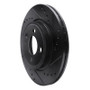 R1 02-08 Mini Cooper (Excl Clubman) Front Right Drilled & Slotted Black Brake Rotor