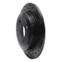 R1 02-15 Mini Cooper (Excl Clubman) Rear Right Drilled & Slotted Black Brake Rotor