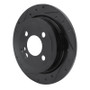 R1 02-15 Mini Cooper (Excl Clubman) Rear Left Drilled & Slotted Black Brake Rotor
