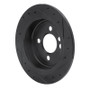 R1 02-15 Mini Cooper (Excl Clubman) Rear Left Drilled & Slotted Black Brake Rotor