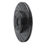 R1 02-06 Mini Cooper (Excl Clubman) Front Right Drilled & Slotted Black Brake Rotor