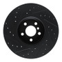 R1 18-25 BMW 330I Front Right Drilled & Slotted Black Brake Rotor