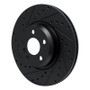 R1 18-25 BMW 430I xDrive Gran Coupe Front Left Drilled & Slotted Black Brake Rotor