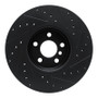 R1 18-25 BMW 430I xDrive Gran Coupe Front Left Drilled & Slotted Black Brake Rotor