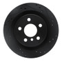 R1 16-26 BMW 228I Gran Coupe Rear Right Drilled & Slotted Black Brake Rotor