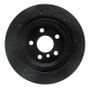 R1 16-26 BMW 228I Gran Coupe Rear Right Drilled & Slotted Black Brake Rotor