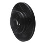 R1 07-19 BMW X6 Rear Right Drilled & Slotted Black Brake Rotor