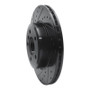 R1 04-10 BMW X3 Front Left Drilled & Slotted Black Brake Rotor