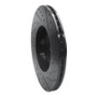 R1 04-10 BMW X3 Front Left Drilled & Slotted Black Brake Rotor