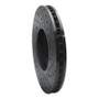 R1 02-06 BMW X5 Front Left Drilled & Slotted Black Brake Rotor