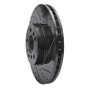 R1 00-06 BMW X5 Front Right Drilled & Slotted Black Brake Rotor