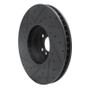 R1 16-25 BMW 230I xDrive Right Front Drilled & Slotted Black Brake Rotor