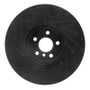 R1 16-25 BMW 230I xDrive Right Front Drilled & Slotted Black Brake Rotor