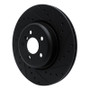R1 16-25 BMW 330e Rear Right Drilled & Slotted Black Brake Rotor