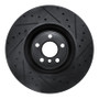 R1 16-25 BMW 430I Rear Left Drilled & Slotted Black Brake Rotor