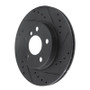 R1 14-21 BMW i3 Front Right Drilled & Slotted Black Brake Rotor