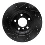 R1 06-21 BMW 320I (USA/Canada) Rear Right Drilled & Slotted Black Brake Rotor