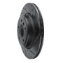 R1 11-16 BMW Z4 Rear Right Drilled & Slotted Black Brake Rotor