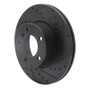 R1 06-13 BMW 325I (USA/Canada) Front Right Drilled & Slotted Black Brake Rotor