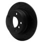 R1 03-06 BMW Z4 Rear Left Drilled & Slotted Black Brake Rotor