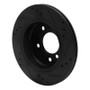 R1 96-05 BMW 323I Rear Left Drilled & Slotted Black Brake Rotor