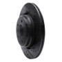 R1 95-03 BMW 750IL Rear Right Drilled & Slotted Black Brake Rotor