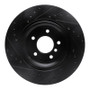 R1 95-03 BMW 750IL Rear Right Drilled & Slotted Black Brake Rotor