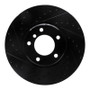 R1 95-01 BMW 750IL Front Left Drilled & Slotted Black Brake Rotor