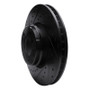 R1 95-01 BMW 750IL Front Left Drilled & Slotted Black Brake Rotor