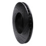 R1 95-01 BMW 750IL Front Left Drilled & Slotted Black Brake Rotor