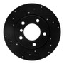 R1 95-98 BMW Z3 Front Left Drilled & Slotted Black Brake Rotor