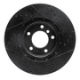 R1 95-02 BMW M3 Right Front Drilled & Slotted Black Brake Rotor