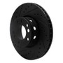 R1 91-93 BMW M5 Front Left Drilled & Slotted Black Brake Rotor