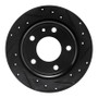 R1 88-91 BMW M3 Rear Right Drilled & Slotted Black Brake Rotor