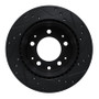 R1 69-83 Porsche 911 Rear Left Drilled & Slotted Black Brake Rotor