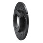 R1 65-76 Porsche 911 Front Left Drilled & Slotted Black Brake Rotor