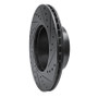 R1 89-95 BMW 530I Front Left Drilled & Slotted Black Brake Rotor