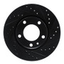 R1 88-91 BMW M3 Front Right Drilled & Slotted Black Brake Rotor