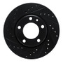 R1 88-91 BMW M3 Front Left Drilled & Slotted Black Brake Rotor