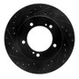 R1 96-98 Suzuki Sidekick Front Left Drilled & Slotted Black Brake Rotor