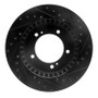 R1 96-98 Suzuki Sidekick Front Left Drilled & Slotted Black Brake Rotor