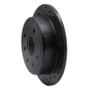 R1 04-10 Chevrolet Optra (USA/Canada) Rear Right Drilled & Slotted Black Brake Rotor