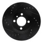 R1 84-91 BMW 325ES Front Right Drilled & Slotted Black Brake Rotor