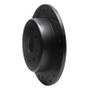 R1 04-10 Chevrolet Epica (USA/Canada) Rear Left Drilled & Slotted Black Brake Rotor