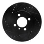 R1 84-91 BMW 325I (USA/Canada) Front Left Drilled & Slotted Black Brake Rotor